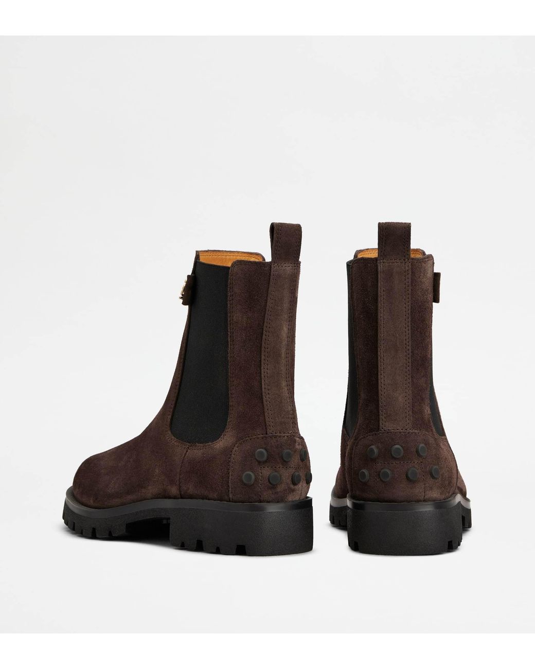 Tod's Brown Lug Sole Chelsea Boots
