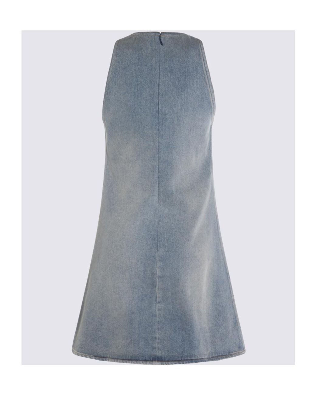 Courreges Blue Courrèges Crewneck Sleeveless Dress