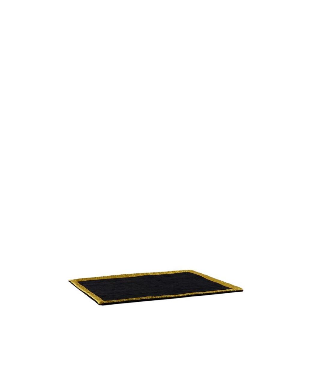 Versace Black Logo-Jacquard Cotton Bathmat (58Cm X 80Cm) for men