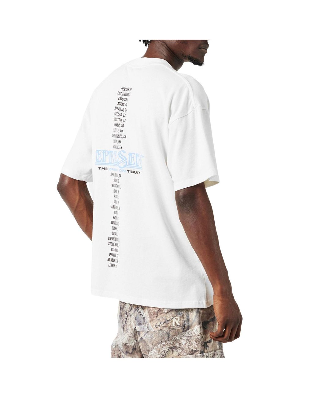 Represent White Crewneck Shortsleeve Tshirt for men