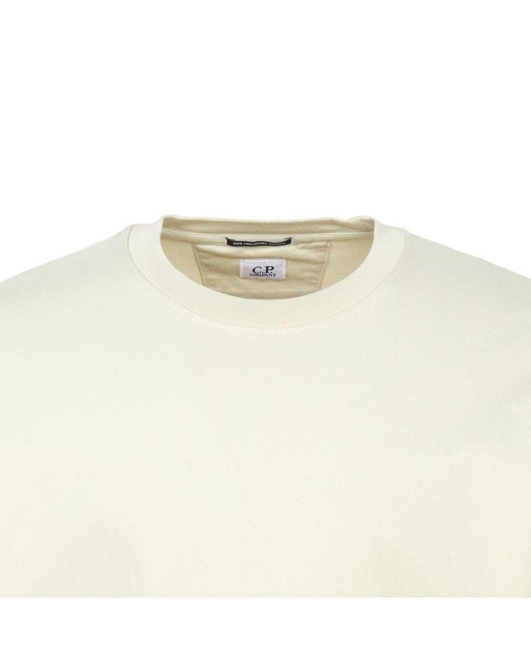 C P Company White Long-Sleeved Sweatshirt for men