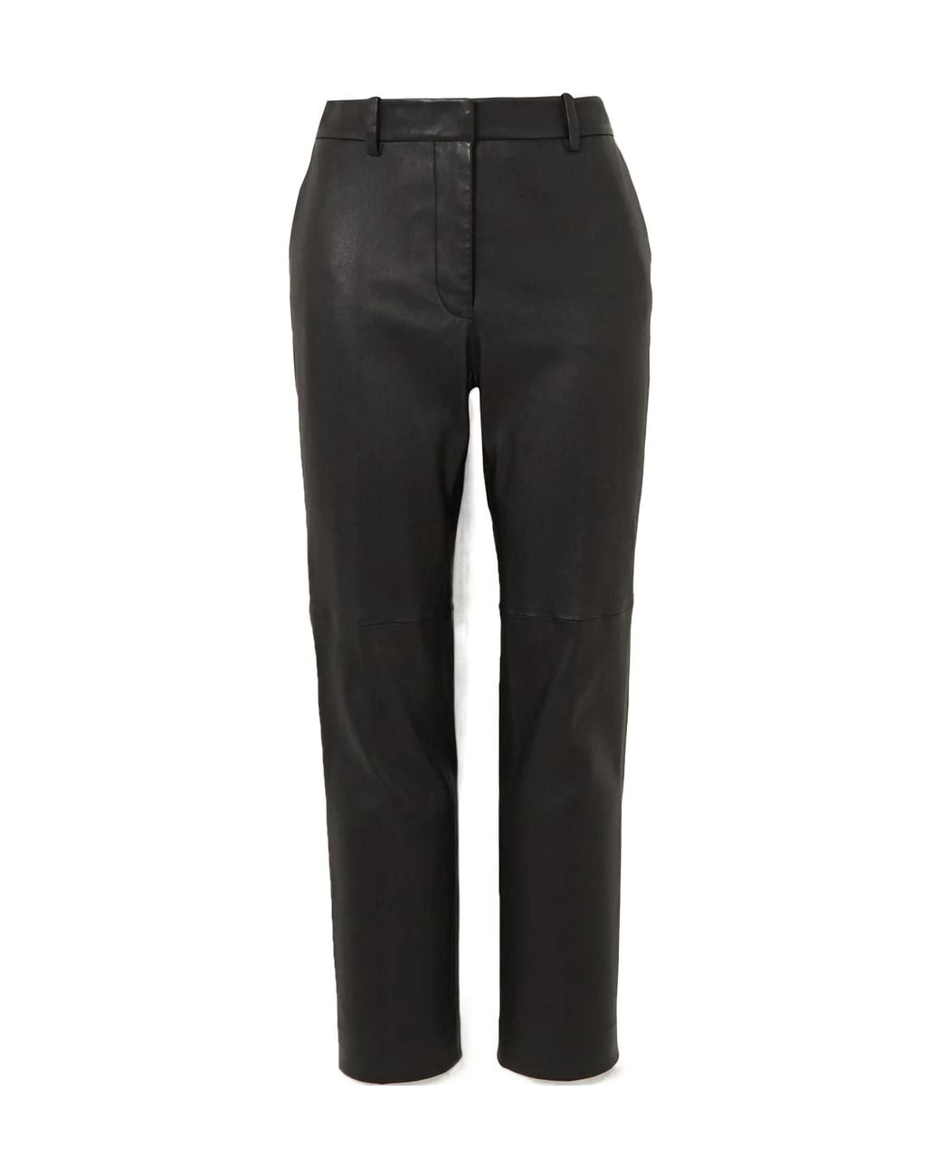 Joseph Black Leather Slim-Leg Pants