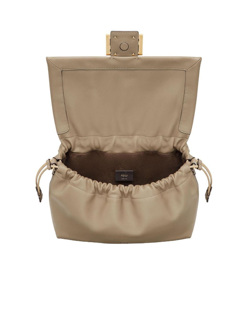 Fendi Natural Mamma Baguette Drawstring Shoulder Bag
