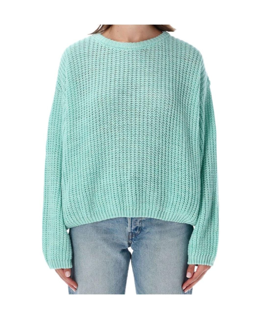 American Vintage Blue Cyrow Open-Knit Knitted Sweater