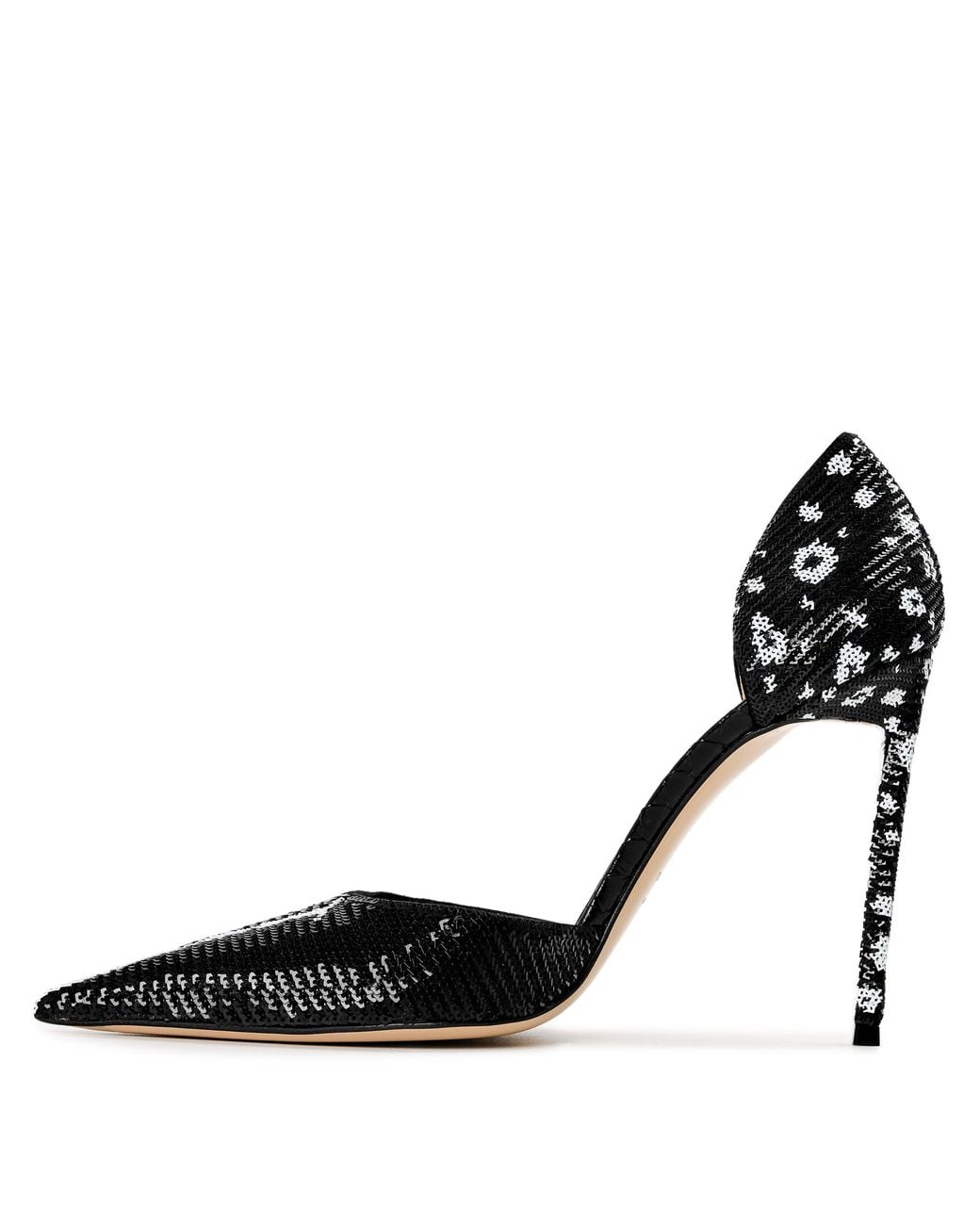 Tom Ford Black Sequin D'Orsay Stiletto Pumps