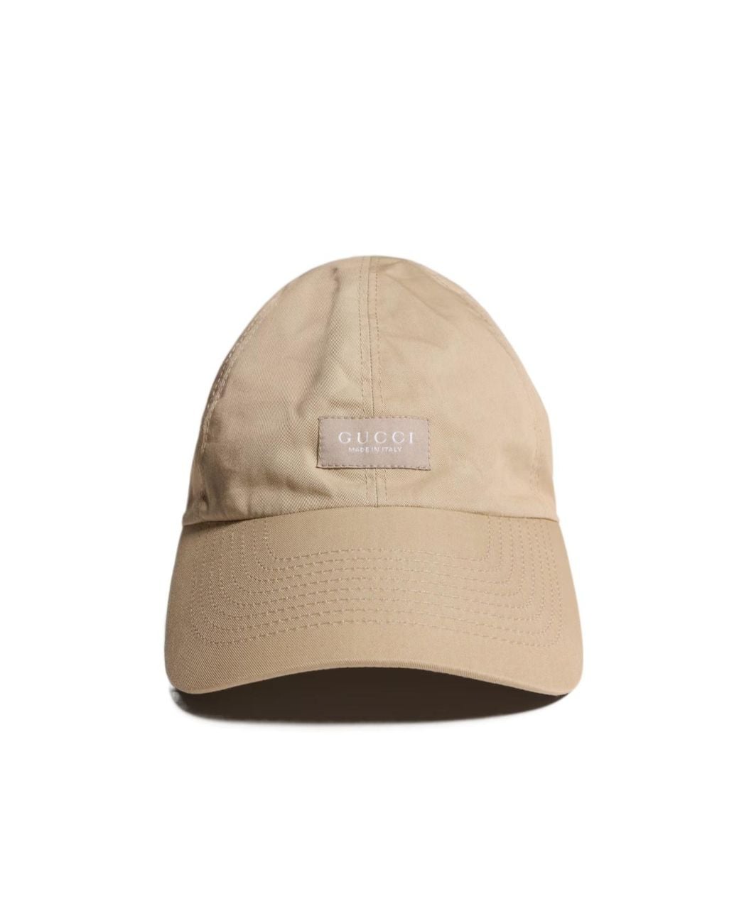 Gucci Natural Cotton Canvas Baseball Hat for men