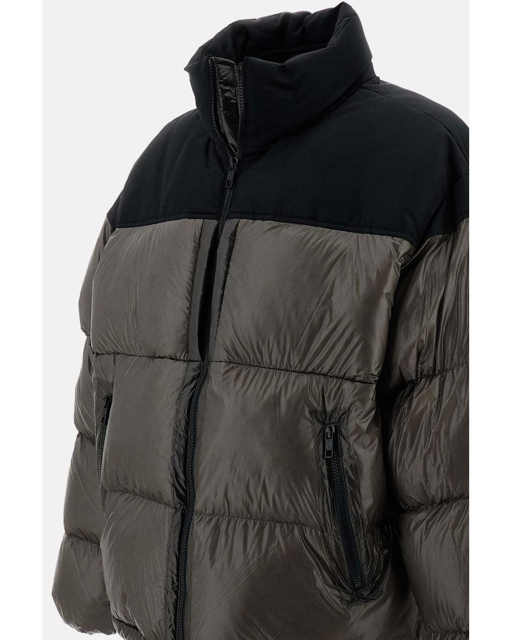 Wooyoungmi Black Two-Tone Down Jacket for men