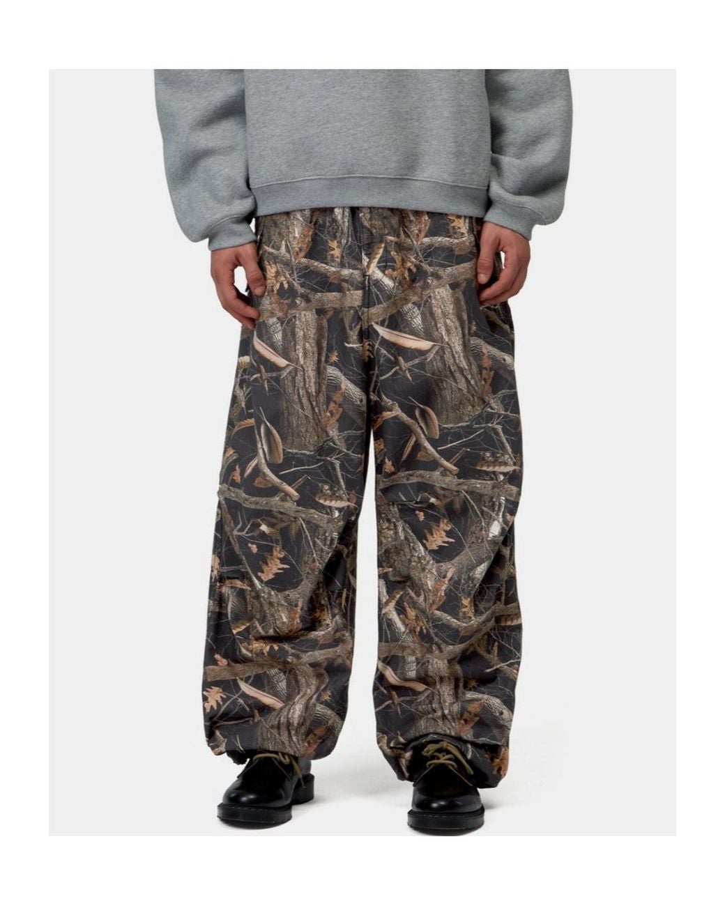 Carhartt Gray Fletcher Abstract-Pattern Trousers for men