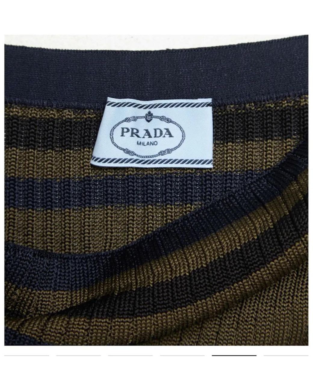 Prada Green Elastic Waist Skirt