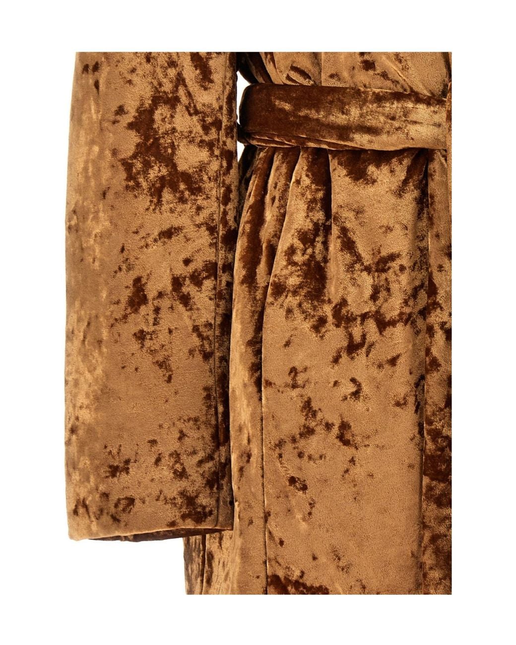 Atlein Brown Crushed-Velvet Coat