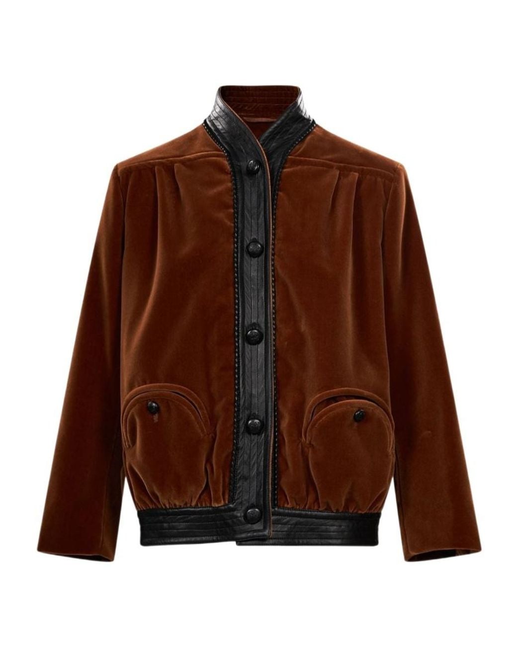 Blazé Milano Brown Blazé Milano Jealousy Long-Sleeved Buttoned Jacket