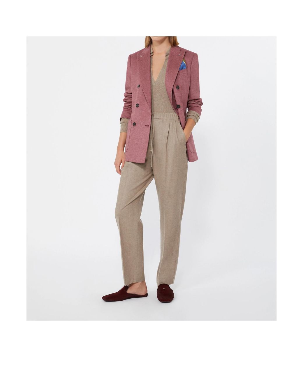 Max Mara Pink Double-Breasted Blazer