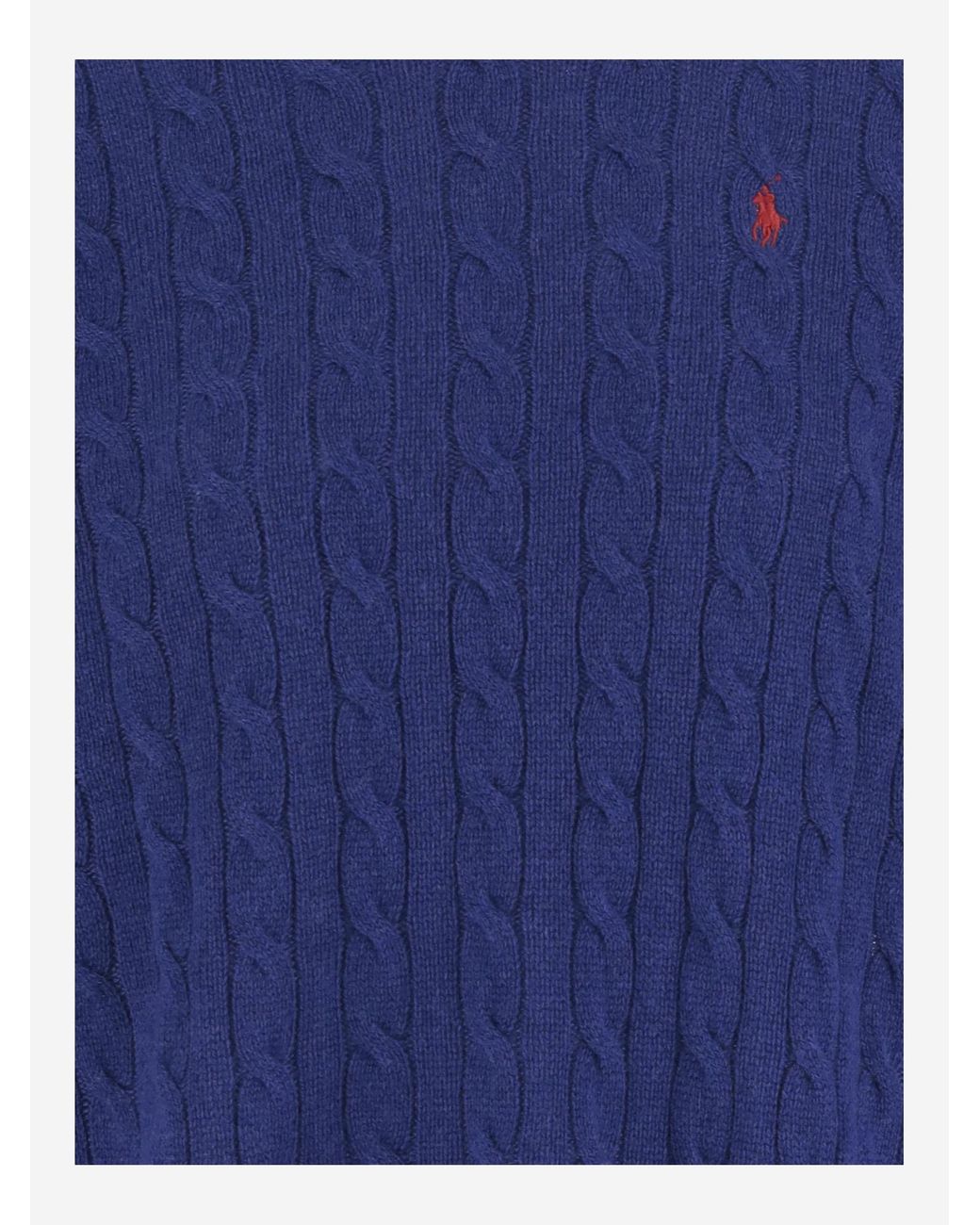 Polo Ralph Lauren Blue Logo-Embroidered Crewneck Jumper