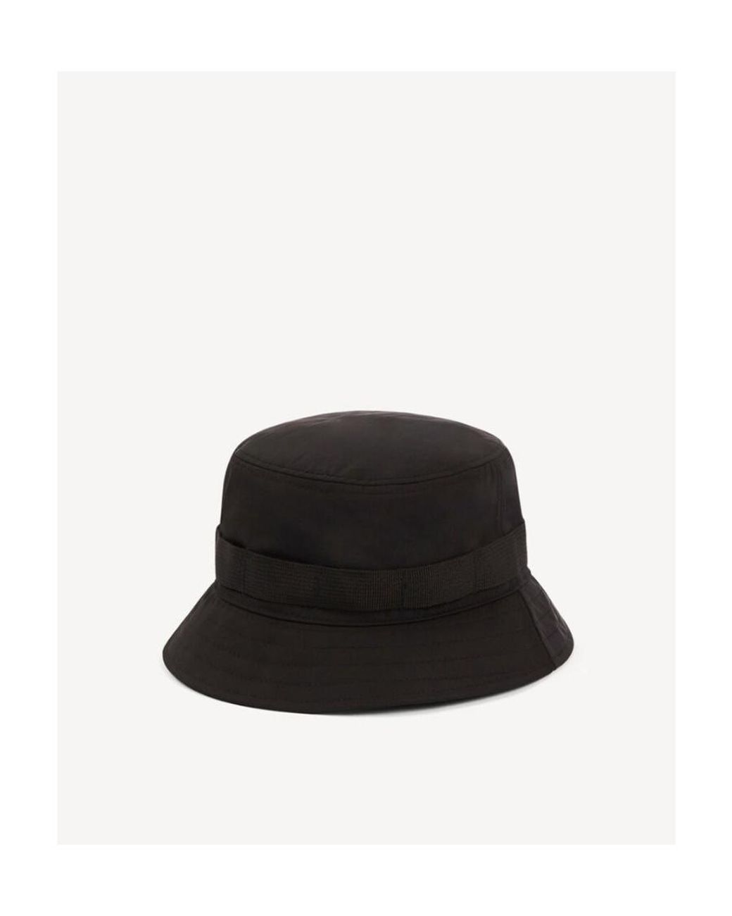 KENZO Black Jungle Logo Patch Bucket Hat for men