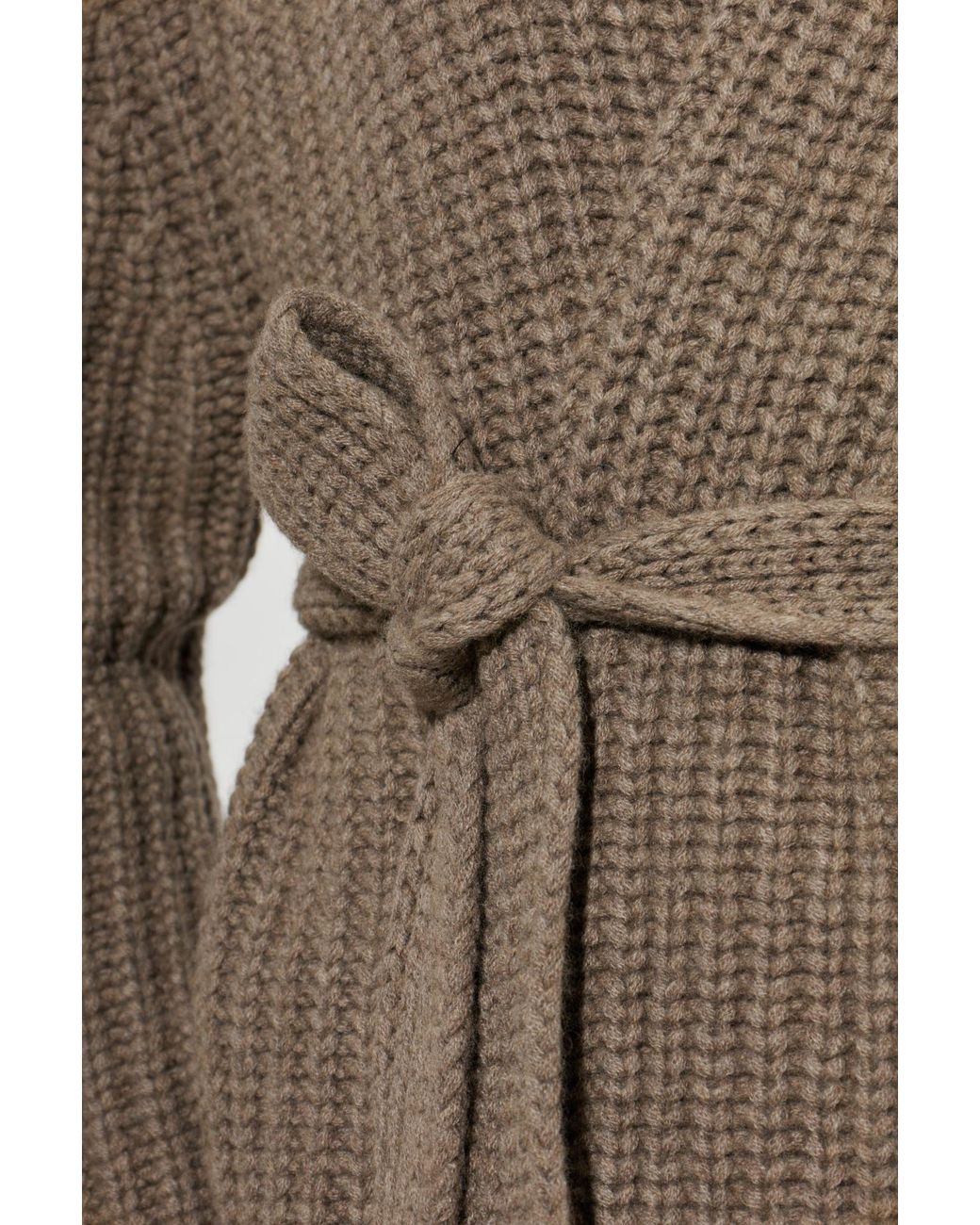 Lisa Yang Brown Jacqueline Belted Knit Cardigan