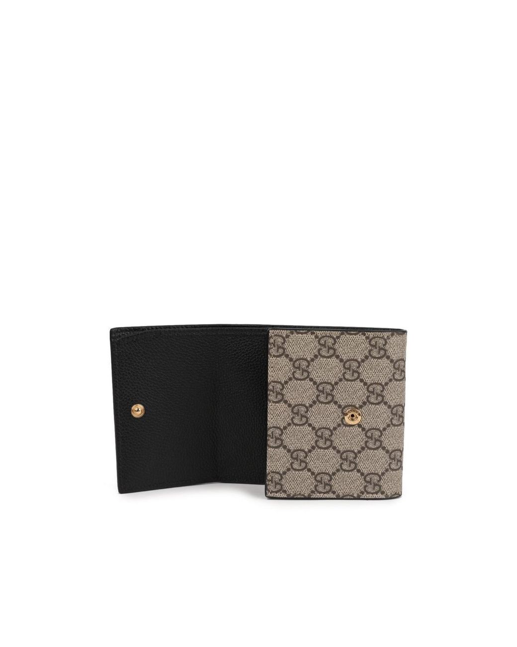 Gucci Black Gg Marmont Bi-Color Wallet