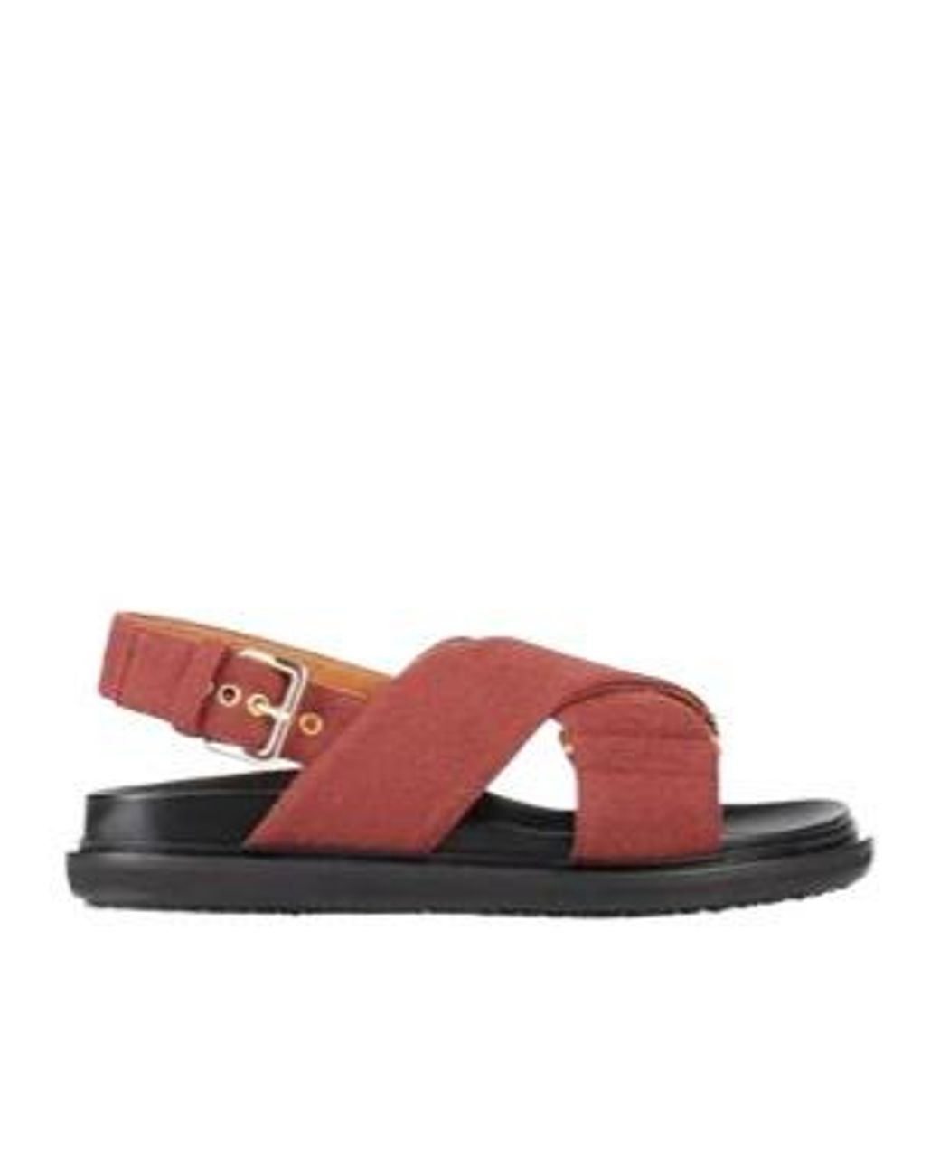 Marni Red Simple Solid Color Flat Sandals