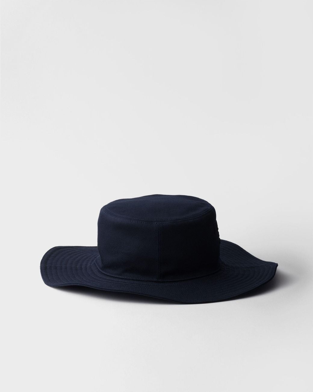 Prada Blue Wide-Brimmed Drill Hat for men