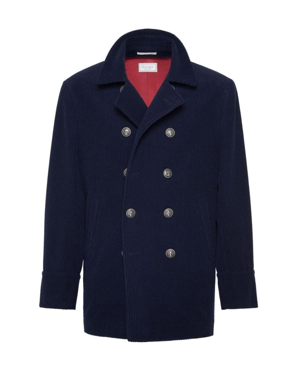 Brunello Cucinelli Blue Cashmere Suit-Type Jacket for men