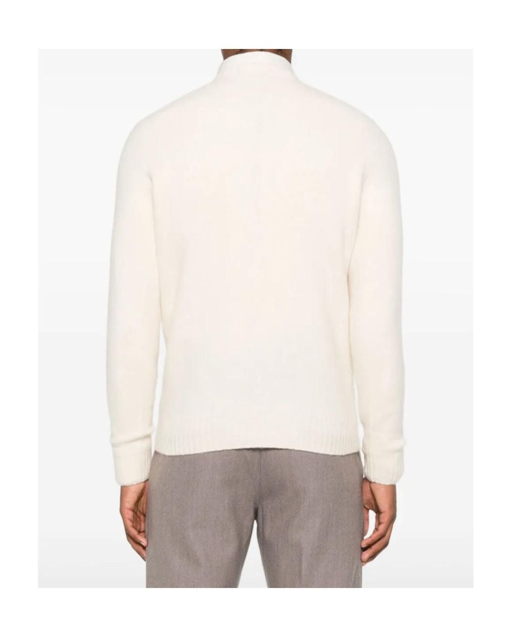 Drumohr Natural Crew-Neck Knitted Sweater for men