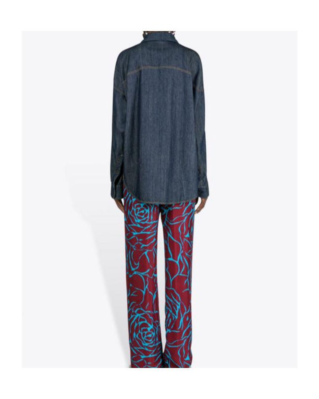 Dries Van Noten Blue Denim Cocoon Shirt