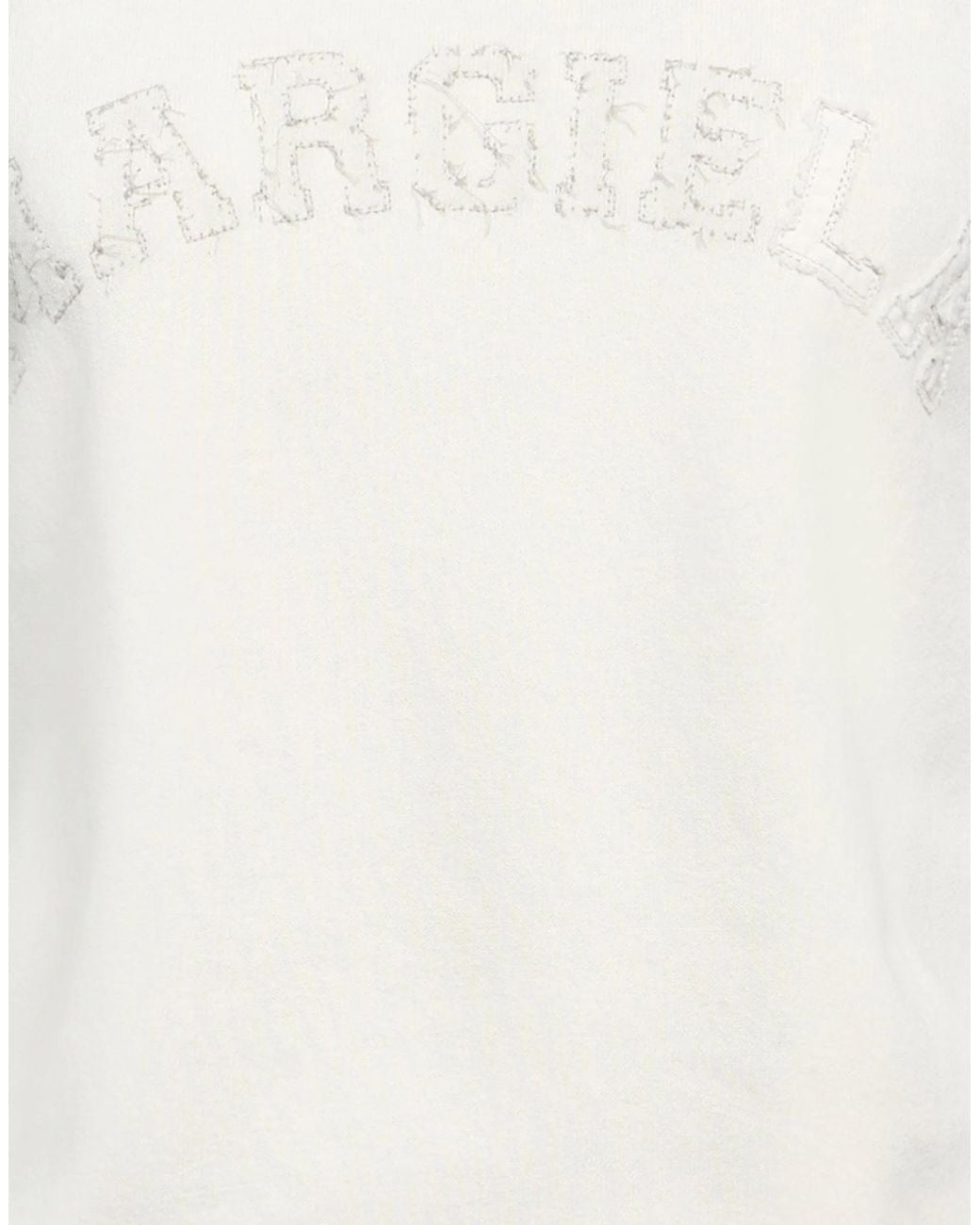Maison Margiela White Solid Color Sweatshirts