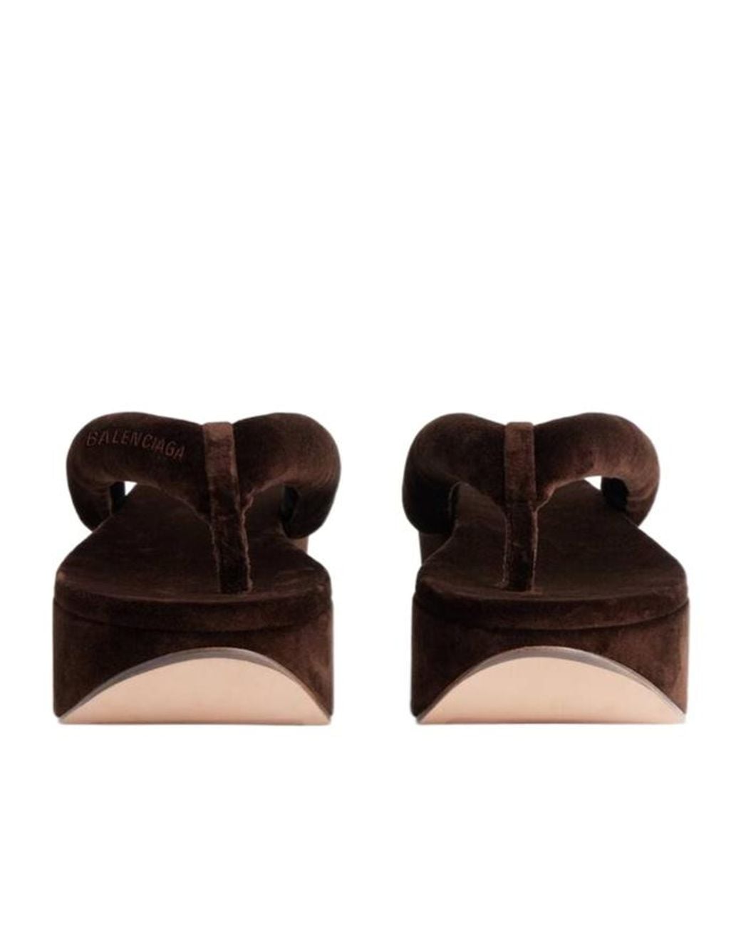 Balenciaga Brown Gaeta Thong Sandals