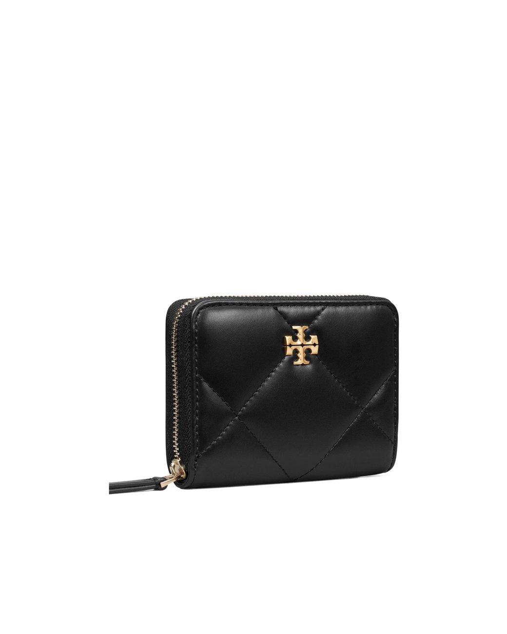 Tory Burch Black Leather Zip-Around Wallet