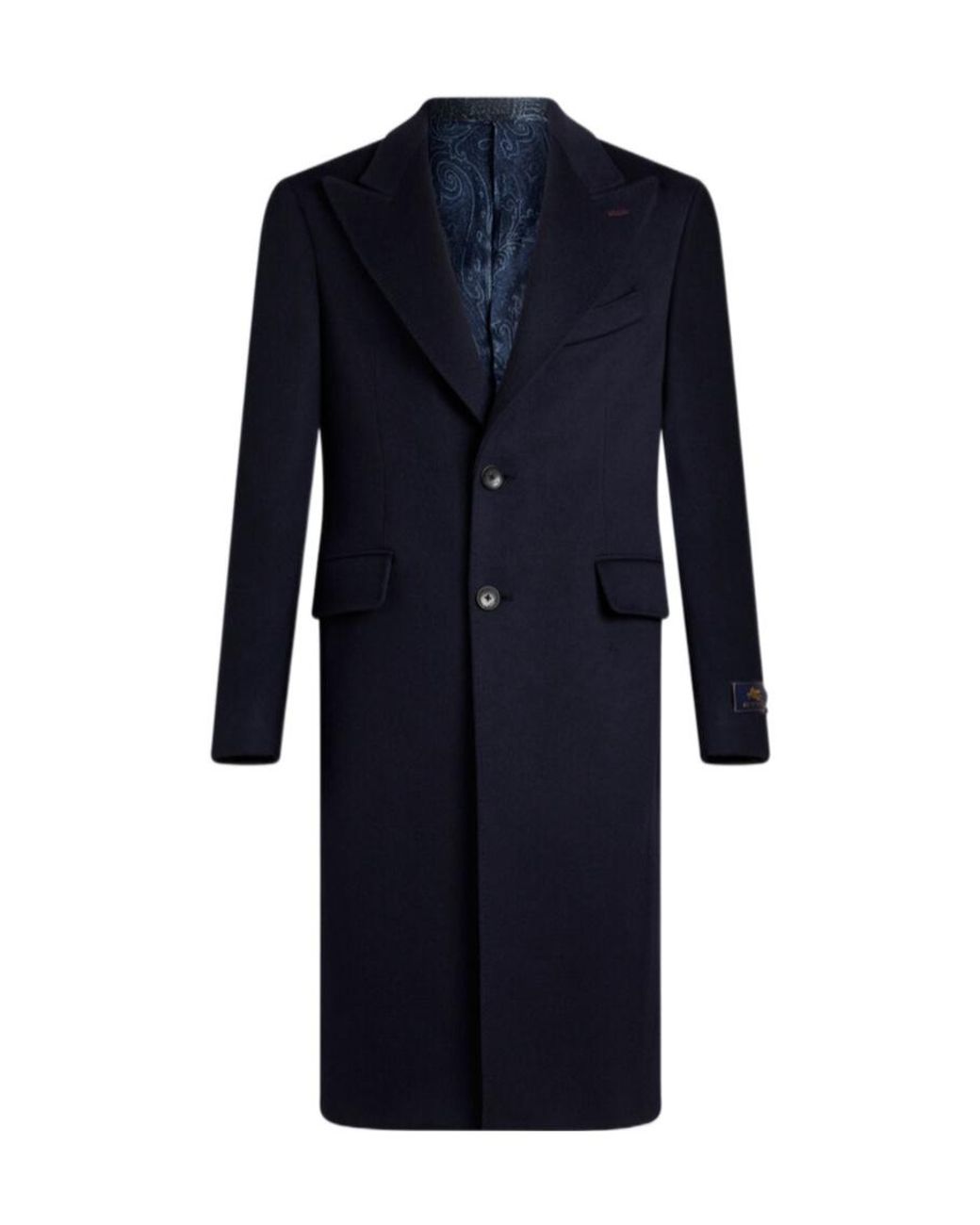 Etro Blue Cashmere Coat for men