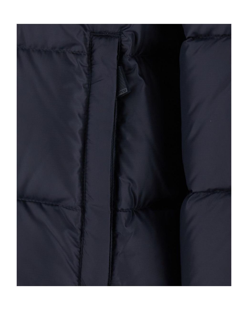 Aspesi Blue Quilted Hooded Jacket for men