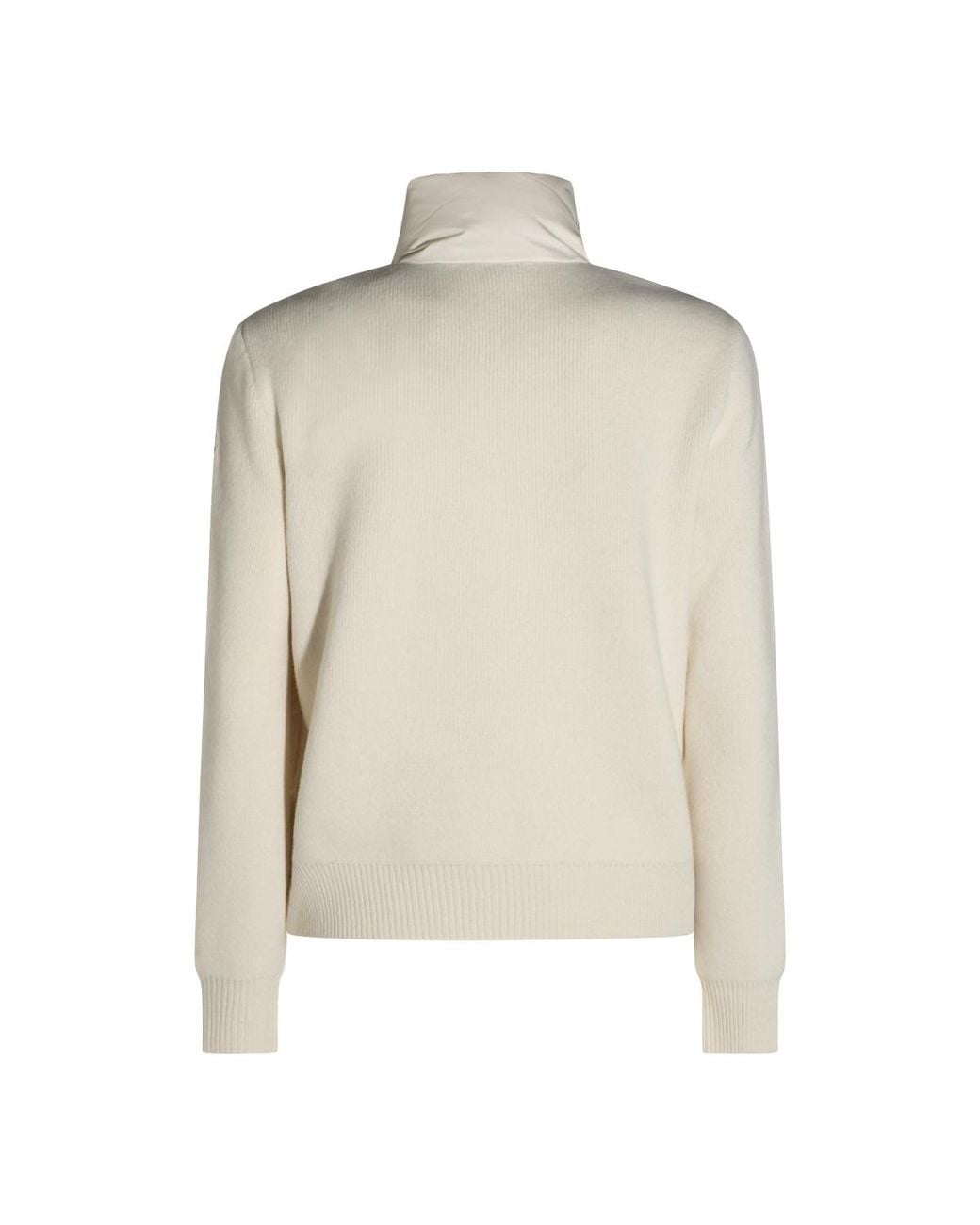 Moncler Natural Zip-Up Padded Cardigan