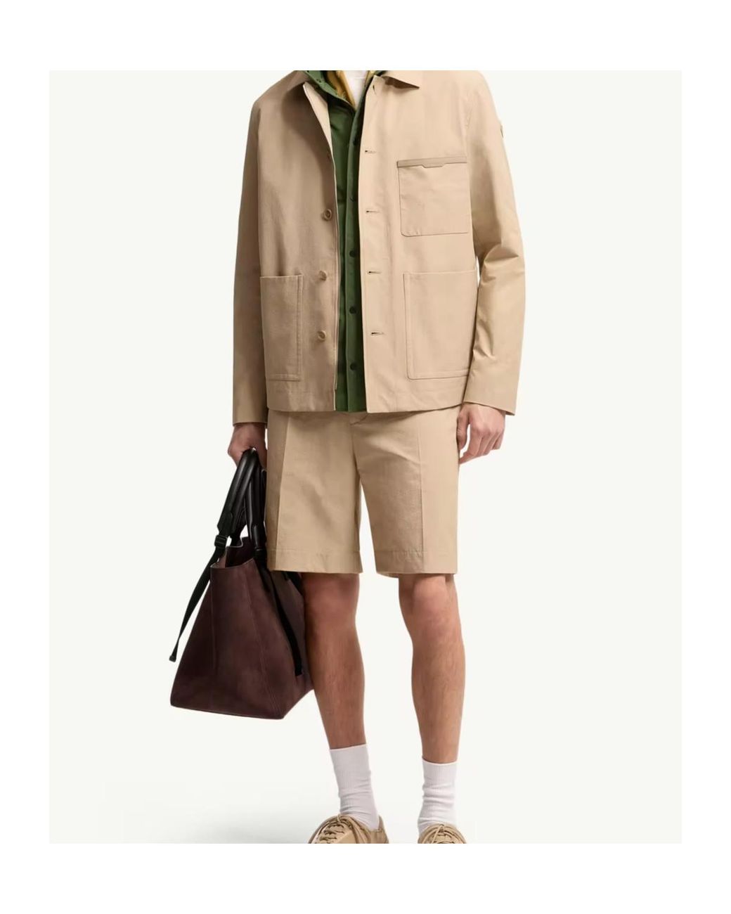 Moncler Natural Relaxed Fit Shorts for men