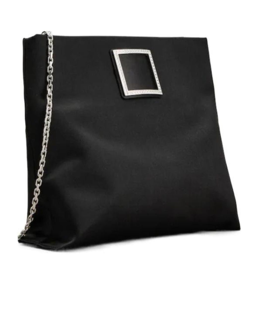 Roger Vivier Black Trompette Chain Clutch Bag