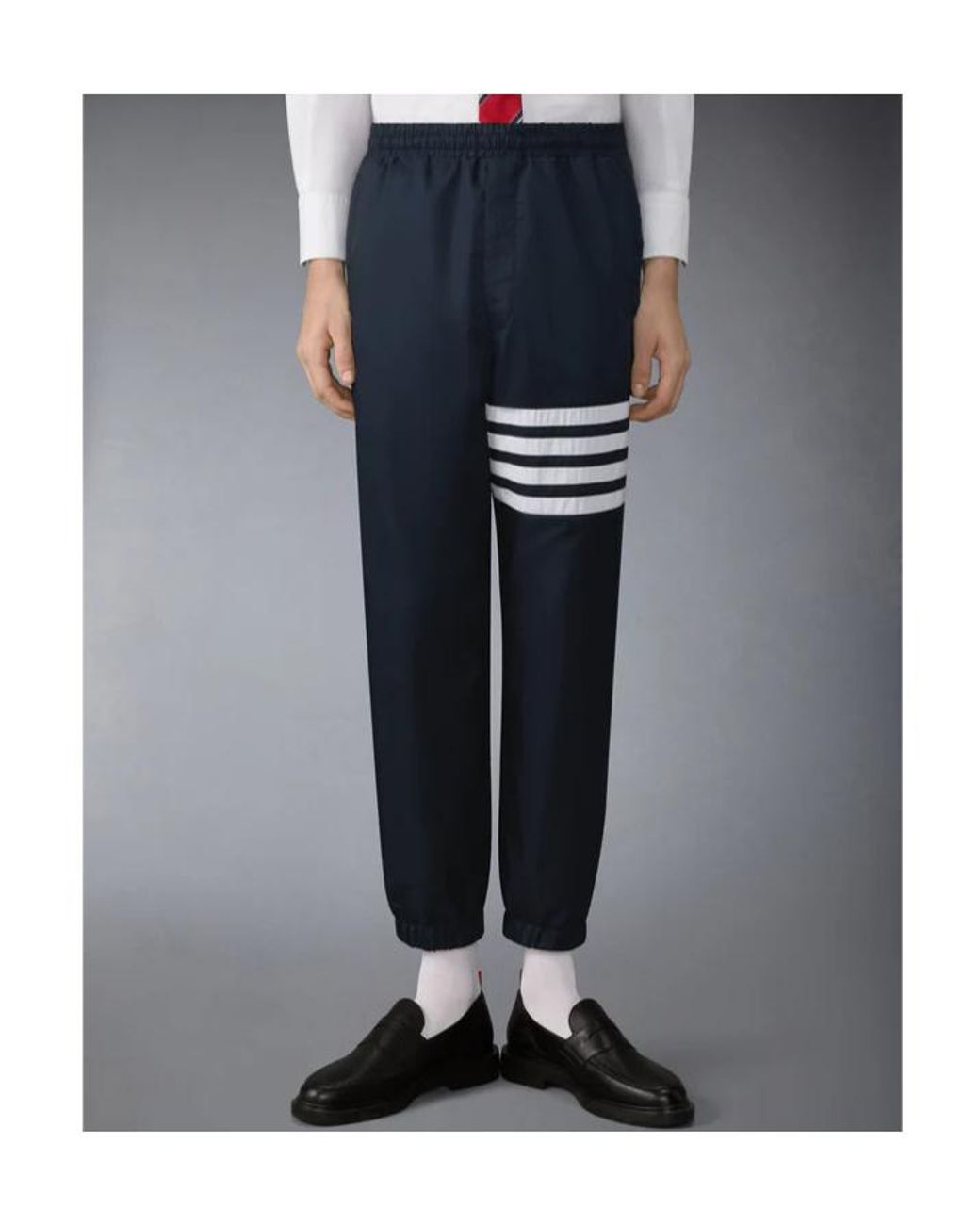 Thom Browne Blue Four-Bar Ripstop Track Pants for men