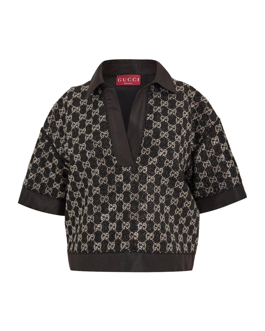 Norma Kamali Black Sequined Short Top