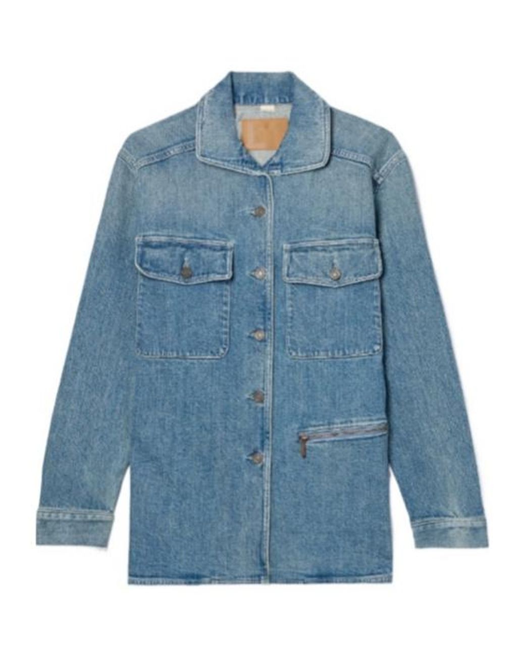 Lafayette 148 New York Blue Denim Jacket