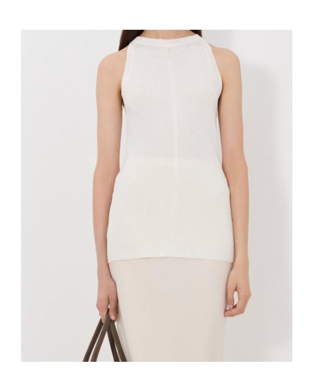 Loulou de Saison White Ohana Sleeveless Knit Top