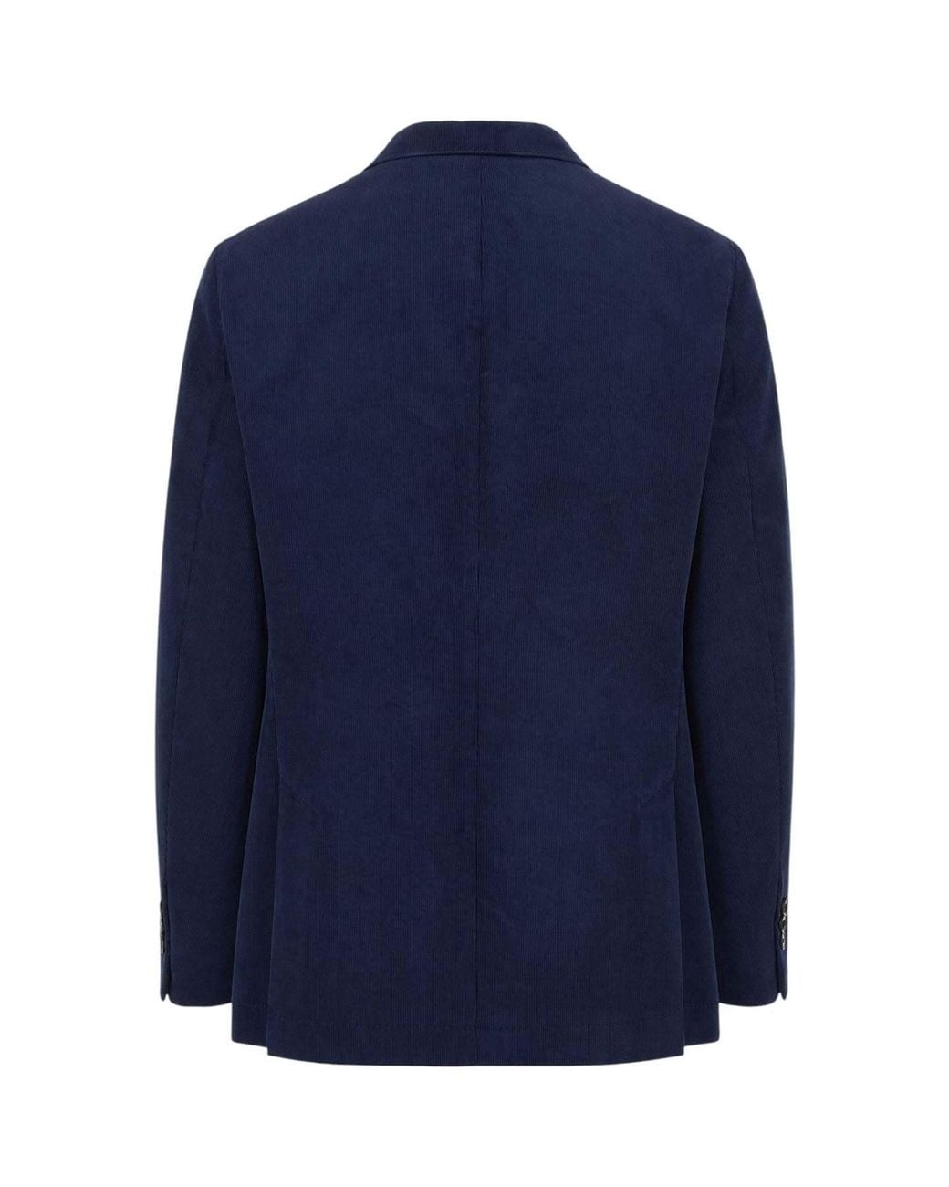 Brunello Cucinelli Blue Long-Sleeved Suit Jacket for men