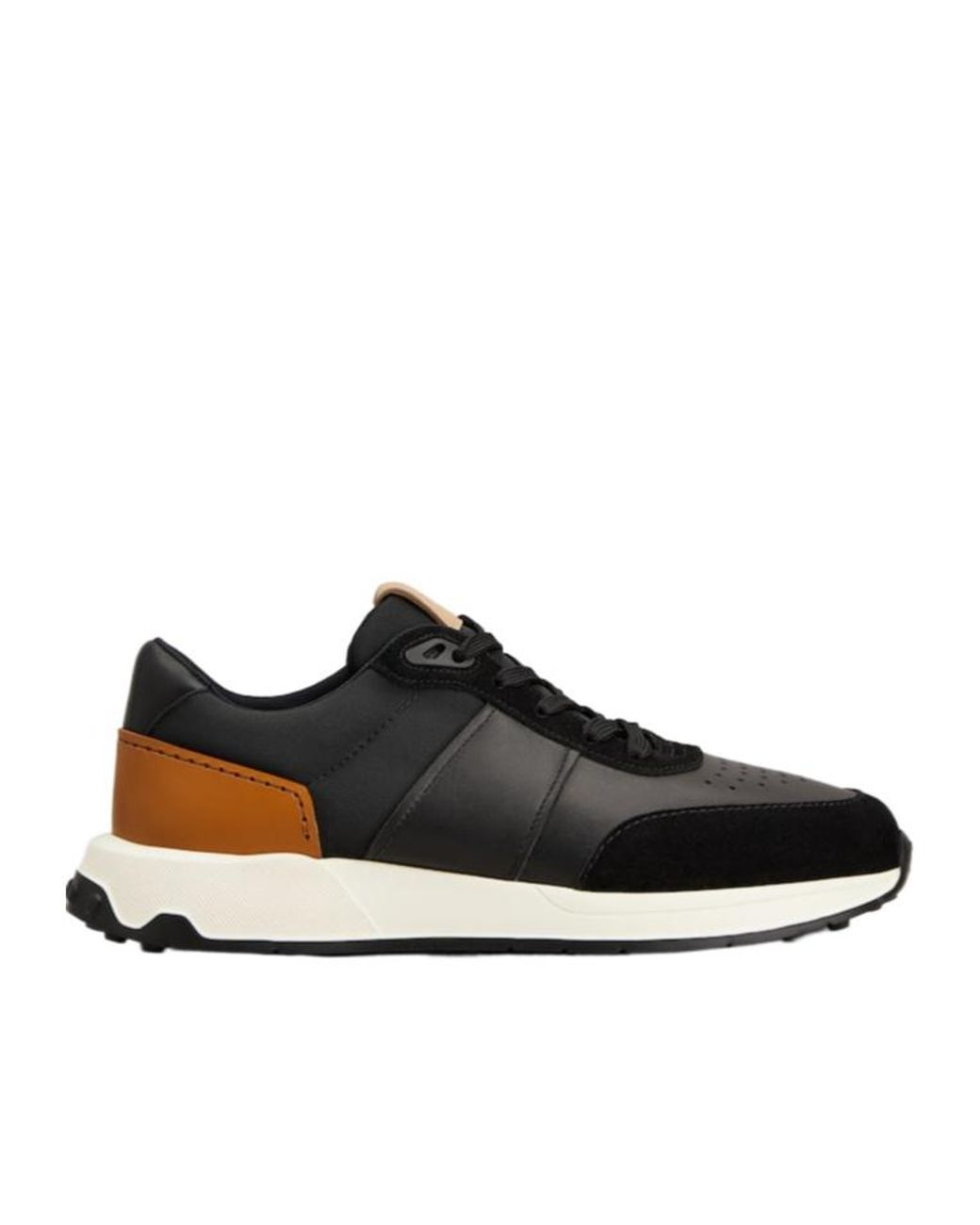 Tod's Black Leather And Technical Fabric Sneakers for men