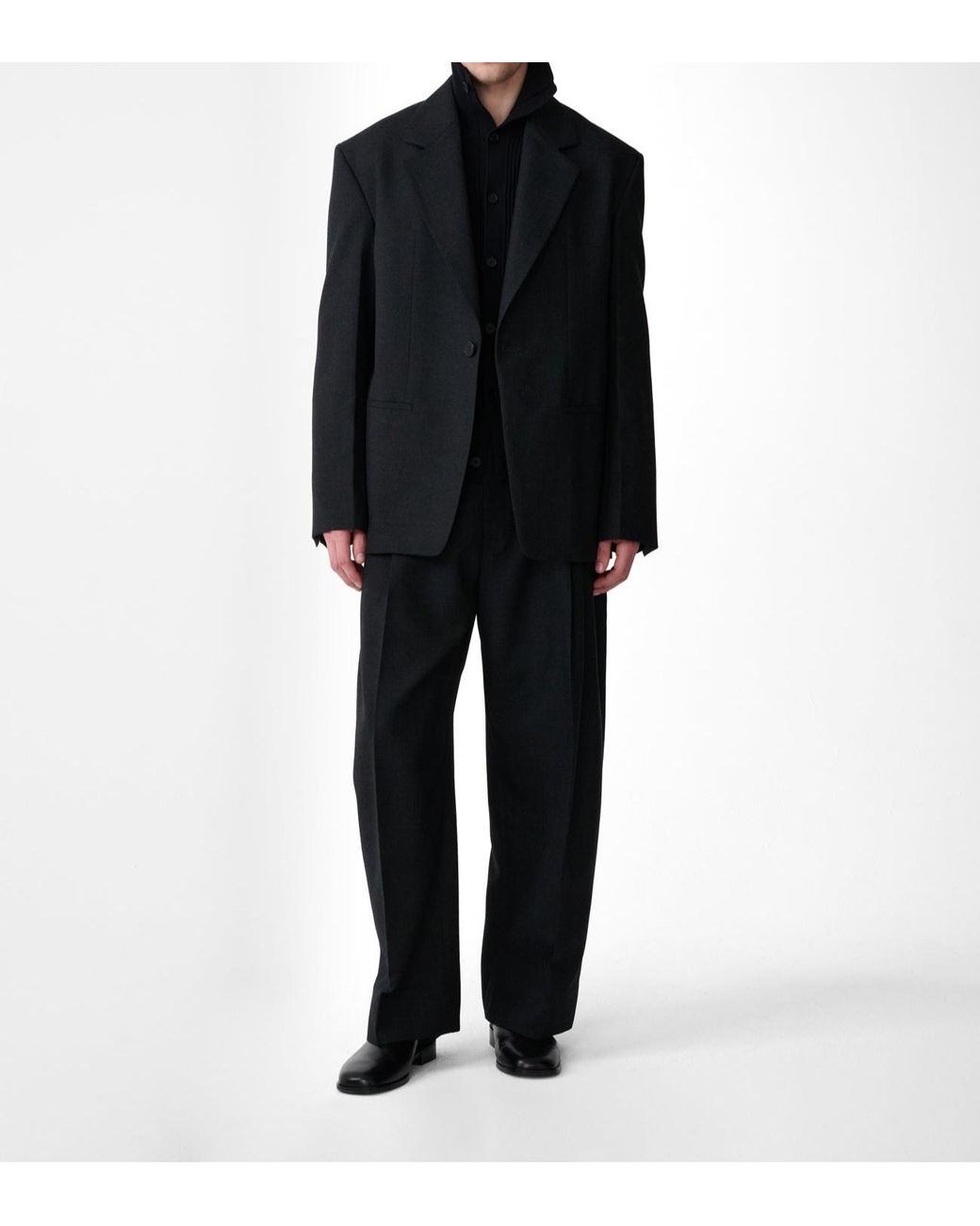 Studio Nicholson Black Fenn Single-Breasted Blazer for men