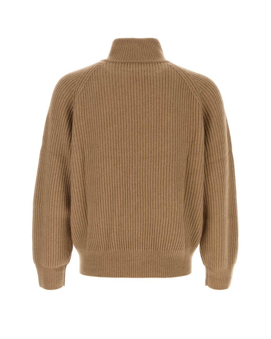 LeKasha Brown High-Neck Ribbed-Knit Jumper for men