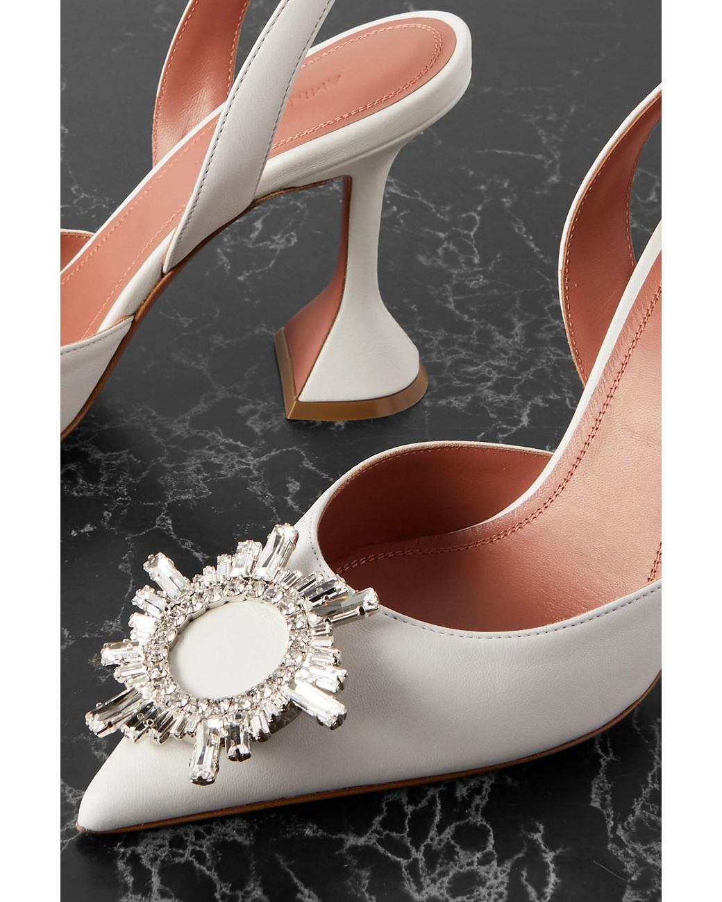 AMINA MUADDI Gray Pointed High Heels