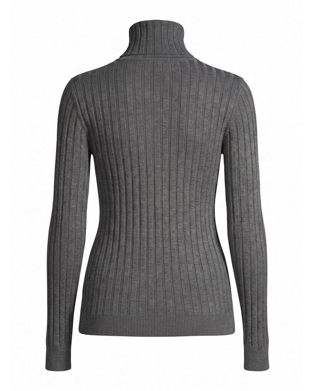 Peserico Black Ribbed Roll-Neck Sweater
