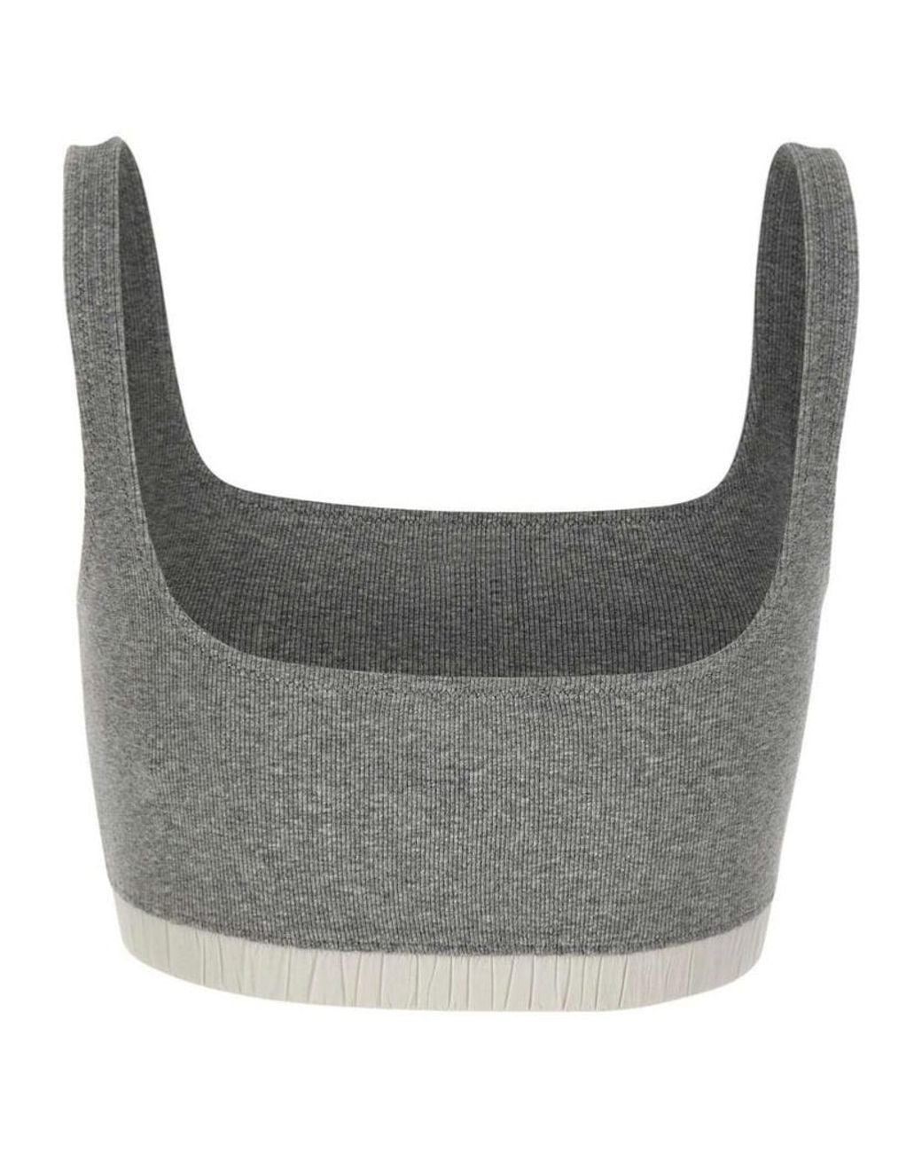 Entire studios Gray Lounge Ribbed Performance Bra