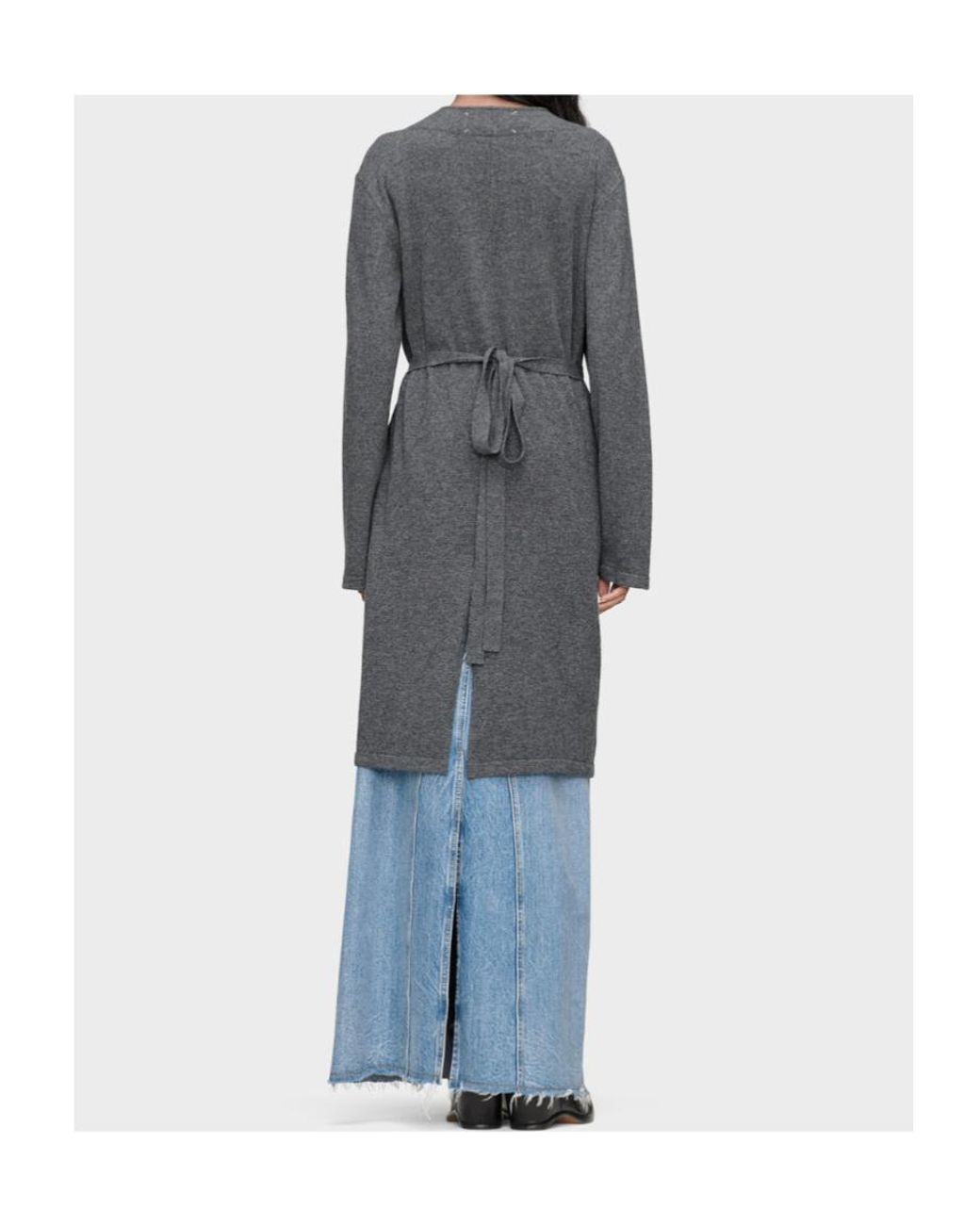 Maison Margiela Gray Wrap-Style V-Neck Cardigan