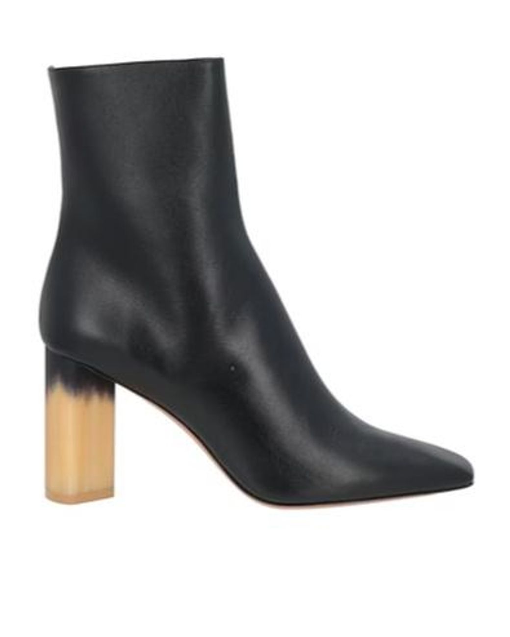 Chloé Black Minimal Square-Toe Ankle Boots