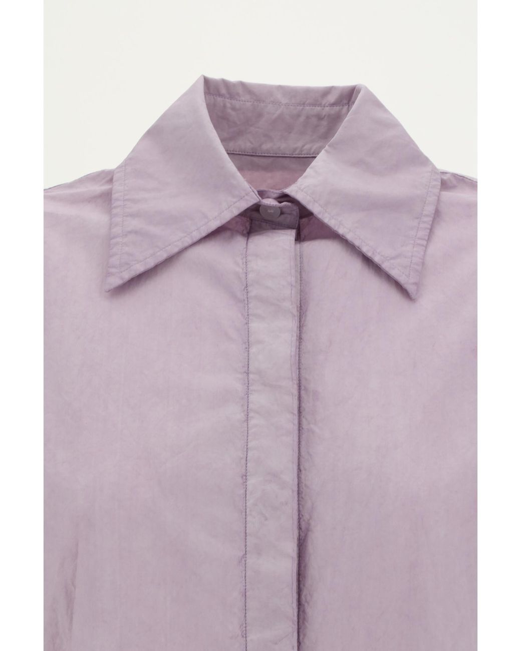 Quira Purple Oversized Shirt With Buttoned Cuffs