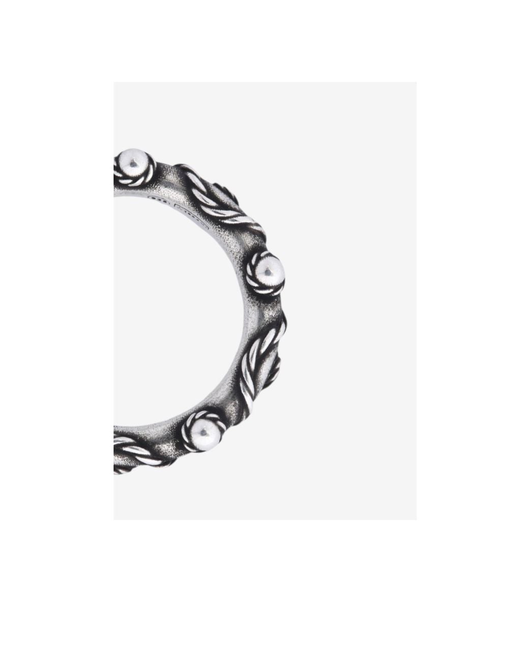 Ann Demeulemeester Metallic Grain-Textured Ring