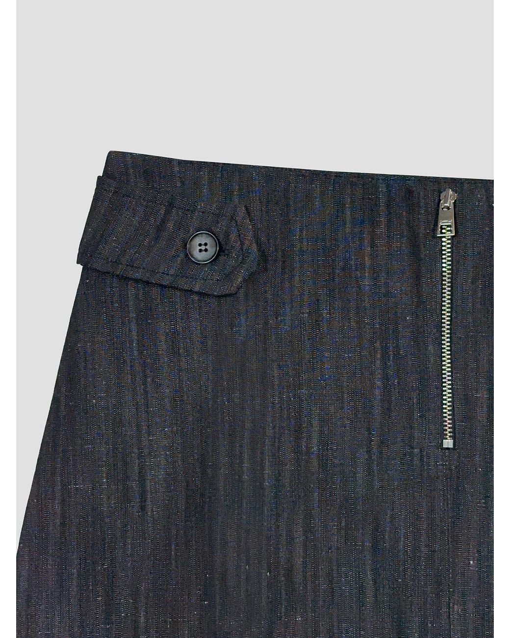Paloma Wool Black Deuna Ii Zip Mini Skirt