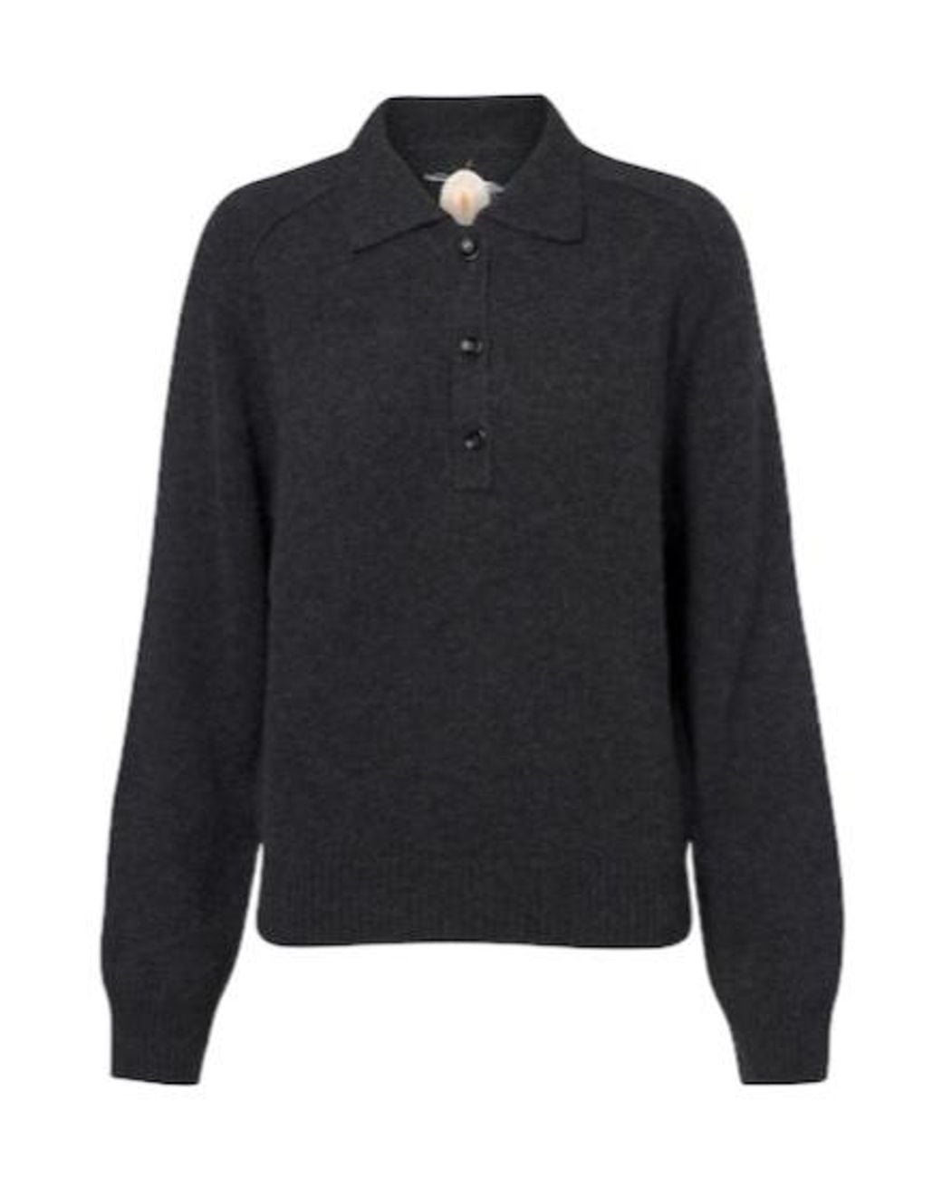 Jardin Des Orangers Blue Wool And Cashmere Polo Sweater